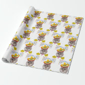 Happy Birthday Gift Wrapping Paper Mice Cadeaupapier (Uitgerold)