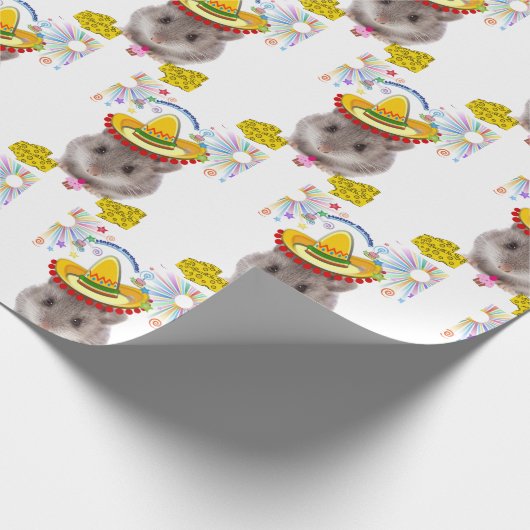 Happy Birthday Gift Wrapping Paper Mice Cadeaupapier (Hoek)