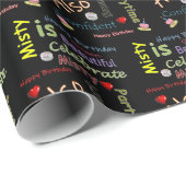 Happy Birthday Gift Wrapping Paper Misty Cadeaupapier (Rol Hoek)