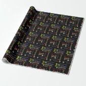 Happy Birthday Gift Wrapping Paper Papa Cadeaupapier (Uitgerold)