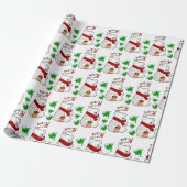 Happy Birthday Gift Wrapping Paper Polar Beer Cadeaupapier (Uitgerold)