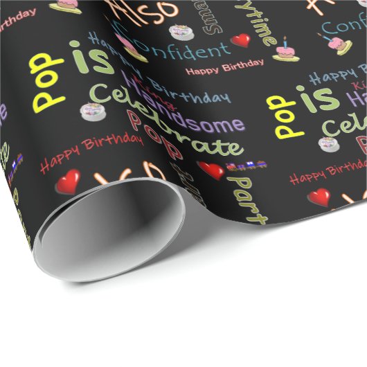 Happy Birthday Gift Wrapping Paper Pop Cadeaupapier (Rol Hoek)