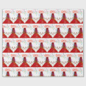 Happy Birthday Gift Wrapping Paper Red Carpet Cadeaupapier (Vlak)