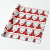 Happy Birthday Gift Wrapping Paper Red Carpet Cadeaupapier (Uitgerold)
