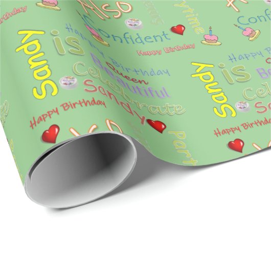 Happy Birthday Gift Wrapping Paper Sandy Cadeaupapier (Rol Hoek)