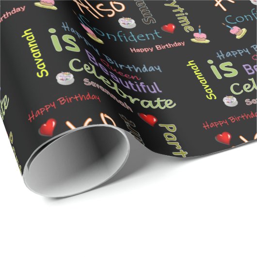 Happy Birthday Gift Wrapping Paper Savannah Cadeaupapier (Rol Hoek)