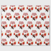 Happy Birthday Gift Wrapping Paper Strawberry Cadeaupapier (Vlak)