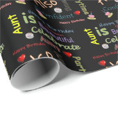 Happy Birthday Gift Wrapping Paper tante Cadeaupapier (Rol Hoek)