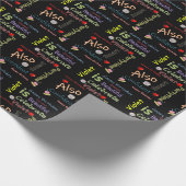 Happy Birthday Gift Wrapping Paper Violet Cadeaupapier (Hoek)