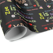 Happy Birthday Gift Wrapping Paper Zoe Cadeaupapier (Rol Hoek)