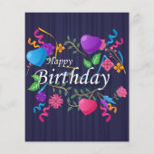 Happy Birthday Gifts Love Cake Flyer (Achterkant)