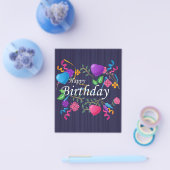 Happy Birthday Gifts Love Cake Flyer (Enkel)