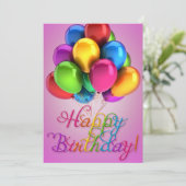 Happy Birthday Gifts Love Cake Kaart (Staand voorkant)