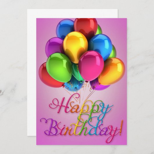 Happy Birthday Gifts Love Cake Kaart (Voorkant / Achterkant)