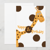 Happy Birthday Giraffe (Voorkant / Achterkant)