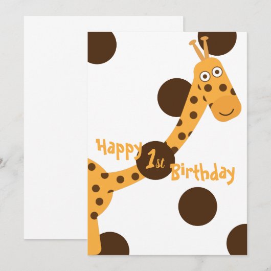 Happy Birthday Giraffe (Voorkant / Achterkant)