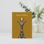Happy Birthday Giraffe Briefkaart (Staand voorkant)