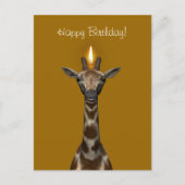 Happy Birthday Giraffe Briefkaart (Voorkant)