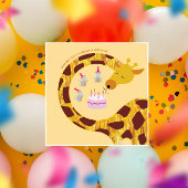 Happy Birthday - Giraffe en vrienden Kaart