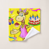 Happy Birthday Giraffe Hands Bathroom Towel sets Bad Handdoek (Wasdoekje)