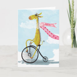 Happy Birthday Giraffe Kaart