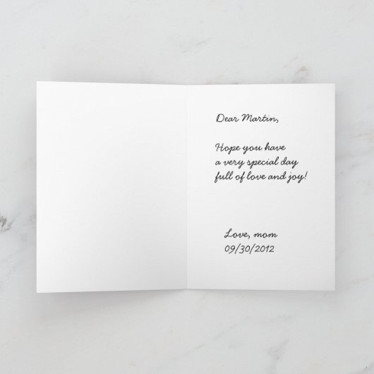 Happy Birthday Giraffe Kaart (Binnen)