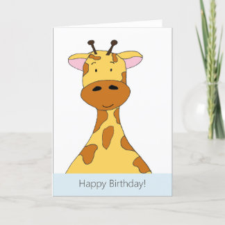 Happy Birthday Giraffe Kaart