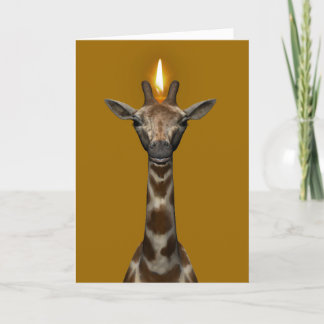 Happy Birthday Giraffe Kaart