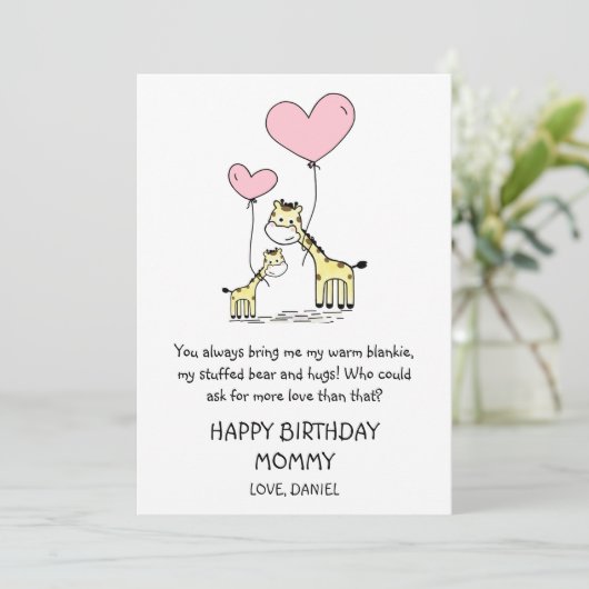 Happy Birthday Giraffes (Staand voorkant)