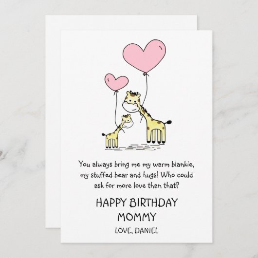 Happy Birthday Giraffes (Voorkant / Achterkant)