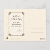 Happy Birthday Girl 01 Briefkaart (Achterkant)