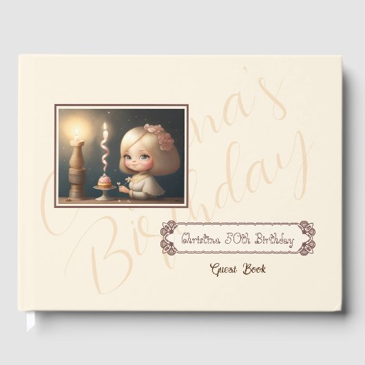 Happy Birthday Girl 01 Gastenboek (Voorkant)