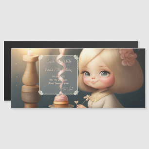 Happy Birthday Girl 01 Magnetische Uitnodiging