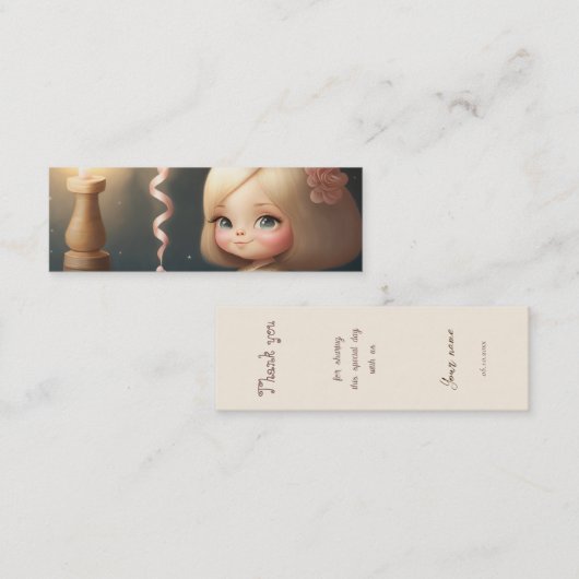 Happy Birthday Girl 01 Mini Visitekaartje (Voorkant / Achterkant)