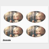 Happy Birthday Girl 01 Ovale Sticker (Vel)