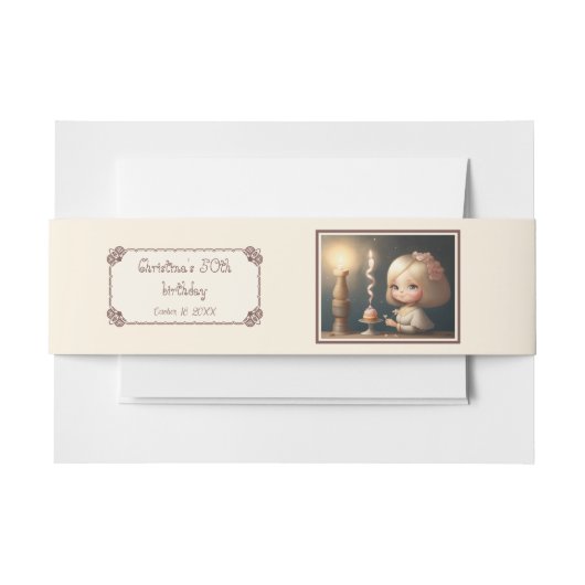 Happy Birthday Girl 01 Uitnodigingen Wikkel (Voorkant Voorbeeld)