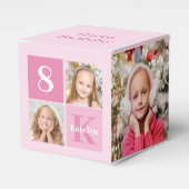 Happy Birthday Girl Cute Custom Photo Pink Party Bedankdoosjes (Voorkant Zijde)