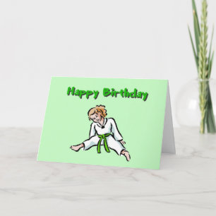 Happy Birthday Girl Martial Arts Wenskaart Kaart