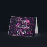 Happy Birthday Girl Quote Schattige Roze Sterren O Feestdagen Kaart<br><div class="desc">De Happy Birthday Girl Quote Schattige Pink Stars Design is de perfecte verjaardagskaart voor elke beste vriend die een speciale verjaardagswens nodig heeft. Beschikt over een Pink Star ontwerp tegen een zwarte achtergrond ontworpen om te worden weergegeven als kunst en gekoesterd voor een lange tijd.</div>