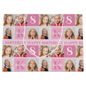 Happy Birthday Girl  Roze foto Collage Groot Cadeauzakje (Voorkant)