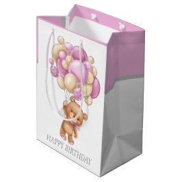 HAPPY BIRTHDAY Girl Teddy-cadeautas Medium Cadeauzakje