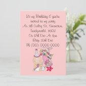 Happy Birthday Girl wil 1 jaar oud Kaart (Staand voorkant)