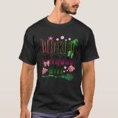 Happy Birthday Girl Witch Green Princess Pink Bow T-shirt (Voorkant)