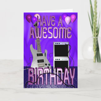 Happy Birthday Gitaar/Amp van Valxart Kaart