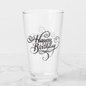Happy Birthday Glas (Achterkant)