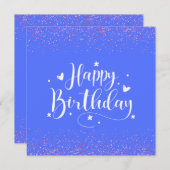 Happy Birthday Glitter Kaart (Voorkant / Achterkant)