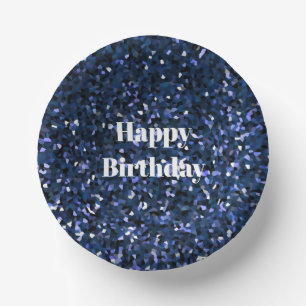 Happy Birthday Glittery Blue Boys Girls Party Cool Papieren Kommen