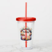Happy Birthday Gnome Acryl Tumbler Acryl Drinkbeker (Voorkant)
