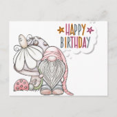 Happy Birthday Gnome Briefkaart (Voorkant)