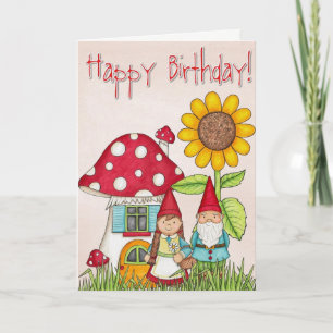 Happy Birthday Gnome Kaart